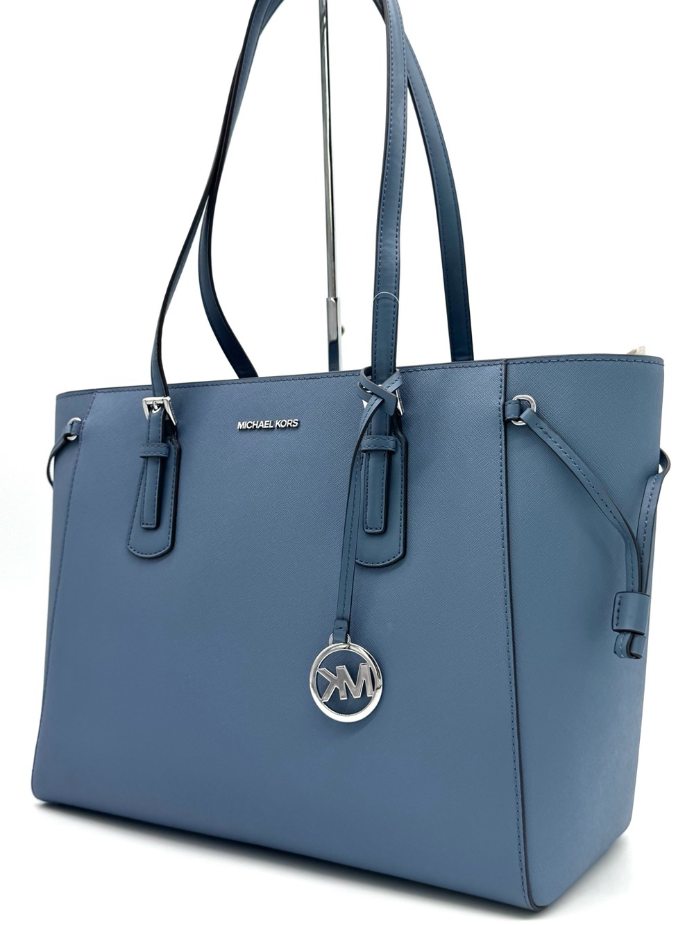 Michael Kors Voyager Large Leather Tote Bag - Denim